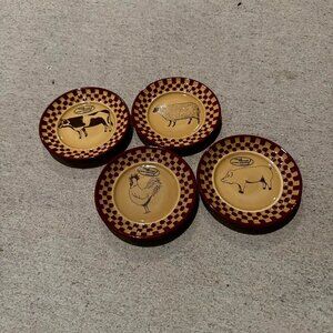 Vintage farm market mini plates